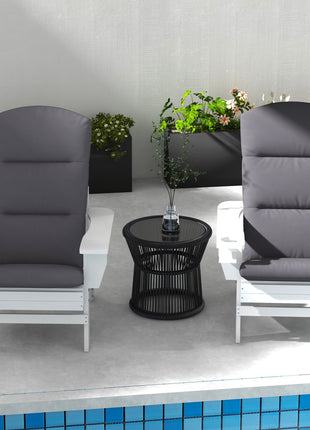 Outdoor Chair Cushions for Adirondack Chair, Replacement Cushions with Ties, Seat & Back Cushion, Gray