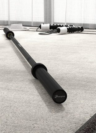 7.2ft Weight Bar, Olympic Bar with Rotating Sleeves, Non-Slip Knurling Grip, 1500lbs Weight Capacity, Black