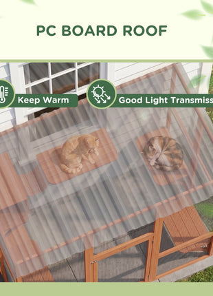 Catio Cat Window Box Outside Enclosure with Bridge Platforms