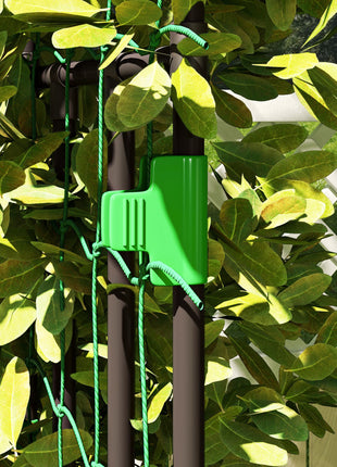 Garden Arch Trellis, 8 FT Tall Metal Plant Trellis Support with Climbing Net, Cucumber Trellis for Climbing Plants