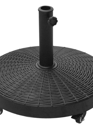 20.5" Heavy Duty Umbrella Stand, 50 lbs. Umbrella Base for 1.5" or 2" Umbrella Poles, Patio Market Stand for Deck, Black