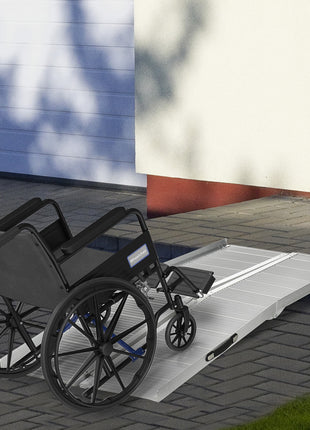 Textured Aluminum Folding Wheelchair Ramp, 6'