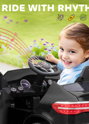 Toddler Ride On Car (Mercedes Benz AMG GLC63S Coupe) Electric Kids Ride On Car with 2 Speed, MP3 Player, Light, Horn, Songs, Suspension - Fun for Toddlers and Kids - Black