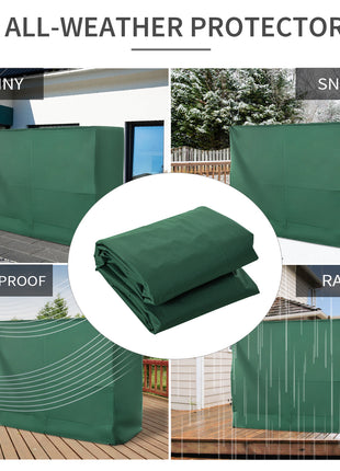 600D Oxford 3-Seater Patio Swing Cover Outdoor Swing Chair Cover Rain Protection Waterproof Anti-UV, Dark Green