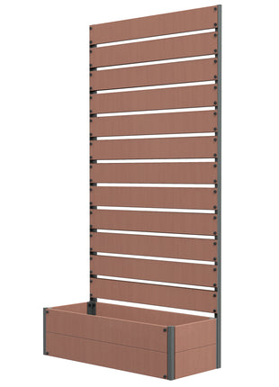 Trellis Planter for Climbing Plants, Raised Garden Bed with Trellis, Planter Box for Outdoor Garden, Light Brown
