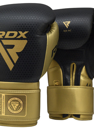 RDX L2 Mark Pro Sparring Boxing Gloves Hook and loop Black / Golden