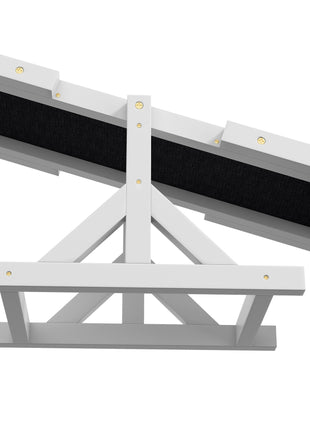 Wooden Dog Agility Seesaw for Training and Exercise, White