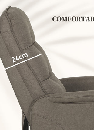 Power Lift Chair for Elderly, Fabric Recliner Sofa with Remote Control, Side Pockets, Quick Assembly, Coffee