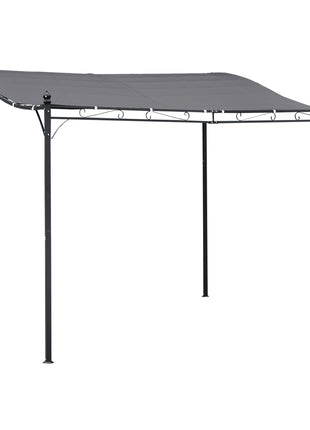 Durable 10x10 Steel Pergola, Wall-Mounted with Canopy for Patio Perfect for Homeowners, Gray