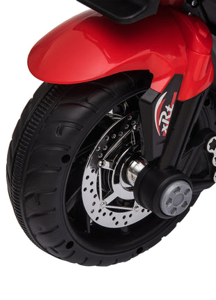 6V Kids Motorcycle Toddler Ride-on Toy, High-Traction Battery-Operated Mini Electric Motorbike with Forward/Reverse Switch, Music, Headlights, Horn, Red