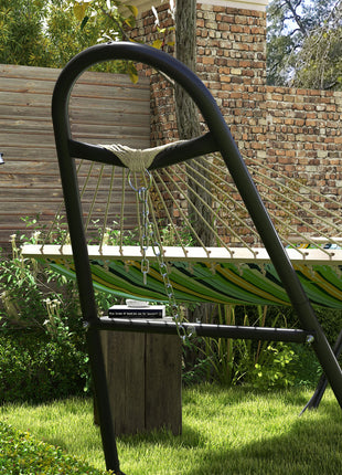 Hammock Stand, Portable Adjustable Steel Frame Hammock Stand, Weather Resistant, 10.3', 550 lbs. Capacity, Black