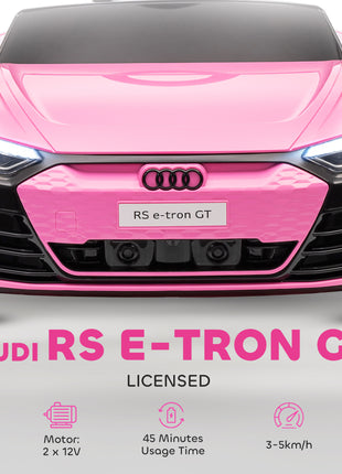 Licensed Audi RS e-tron GT 12V Ride On Car Truck for Kids, Electric Car Ride On Vehicle w/Parent Remote Control, Music, Lights, for Toddlers, Pink