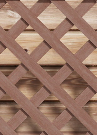 Trellis Planter Box for Climbing Plants, Raised Garden Bed w/ Trellis Lattice for Outdoor Garden, Backyard, Brown