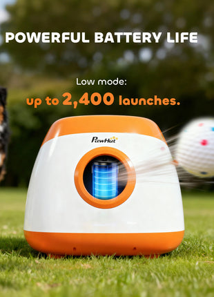 Automatic Dog Ball Launcher with 26-80 FT Distance, Automatic Ball Launcher for Medium and Large Dogs, Orange