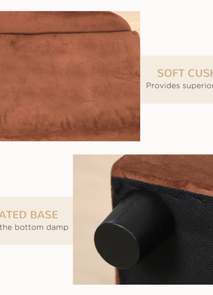 Pet Sofa Bed Couch with Storage, Pet Sofa for Cats and Small Dogs, Brown