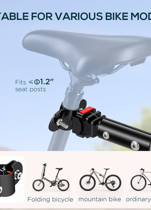 Bicycle Cargo Trailer with Removable Box and Waterproof Cover, Bike Wagon Trailer with Two 16in Wheels