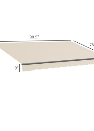 13' x 10' Retractable Awning, 280gsm UV Resistant Sunshade Shelter for Deck, Balcony, Yard, Beige