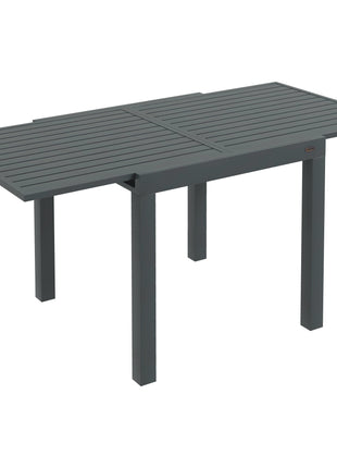 Expandable Patio Table, Outdoor Dining Table for 4-6 with Aluminum Frame for Garden, Lawn, Balcony Terrace, Gray