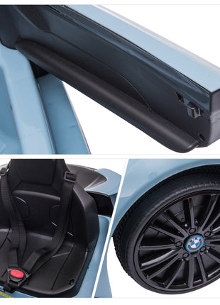 Licensed BMW I8 Coupe 6V Electric Car, Kids Ride-On Car, Battery Powered Toy with Remote Control Music Horn Lights Suspension for 37-96months Old, Blue