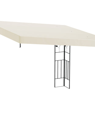 10' x 10' Outdoor Pergola Canopy, Metal Patio Canopy with Drainage Holes for Backyard, Garden, Cream White