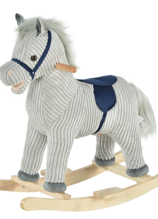Kids Rocking Horse Plush Ride on Horse Toddle Rocker for 36-72 Months