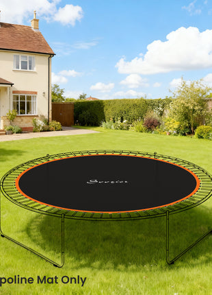 Trampoline Replacement Mat, Fits 12' Trampoline w/ 72 V-Hooks & 5.5" Springs (Spring & Frame not Included), Orange