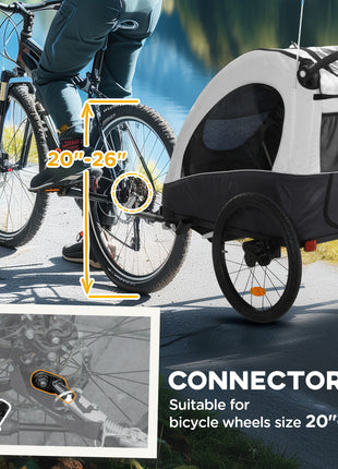Bike Trailer for Kids 3 In1 Foldable Child Jogger Stroller Baby Stroller Transport Carrier with Shock Absorber System Rubber Tires Adjustable Handlebar Kid Bicycle Trailer White and Grey