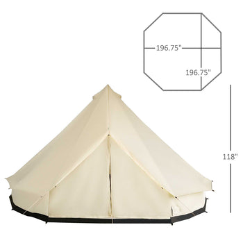 10-Person Large Waterproof Yurt Camping Tent, Perfect for Family Camping, Blue