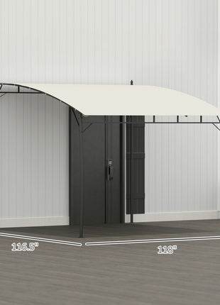 10' x 10' Outdoor Pergola Gazebo, Garden Sun Shade Shelter with Metal Frame for Porch, Patio, Deck, Backyard, Cream