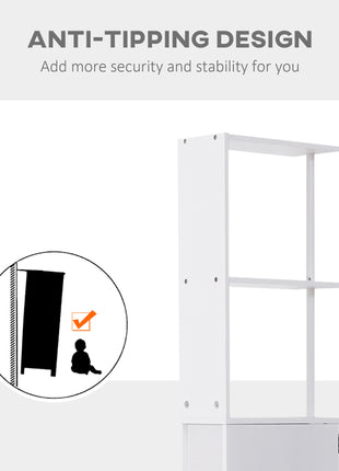 54" Tall Bathroom Storage Cabinet, Freestanding Linen Tower with 2-Tier Shelf and Drawers, Narrow Side Floor Organizer, White