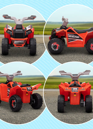 6V Electric Toy Car with Forward Backward, Wear-Resistant Wheels for Ages 18-36 Months, Red