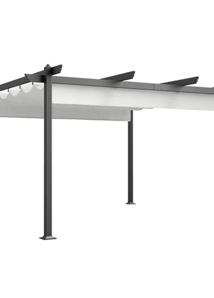 13' x 13' Aluminum Retractable Pergola Canopy, Outdoor Pergola for Garden, Patio, Backyard, Deck, White