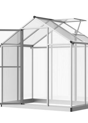 4' L x 6' W Walk-In Polycarbonate Greenhouse with Roof Vent,Greenhouse for Winter
