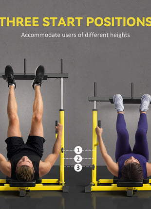 Vertical Leg Press Machine with Adjustable Leg, Back, and Head Positions, 1" Standard Plate Compatible, Yellow