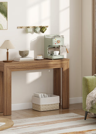 Modern Console Table, 47" Narrow Entryway Table, Walnut