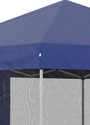 10' x 10' Pop Up Canopy Tent, Tents for Parties with Wheeled Carry Bag, Screen House Room, Height Adjustable Portable Gazebo, for Outdoor, Garden, Patio, Blue