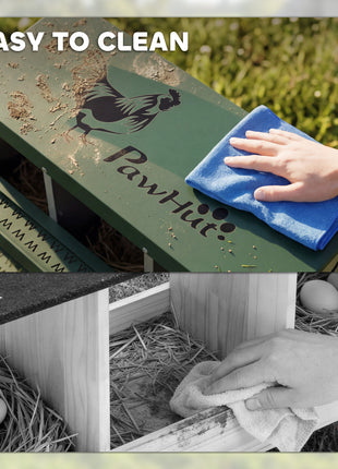 Chicken Nesting Boxes, 6 Compartment Steel Nesting Boxes for Chickens, Wall Mount Egg Laying Boxes with Vented Holes