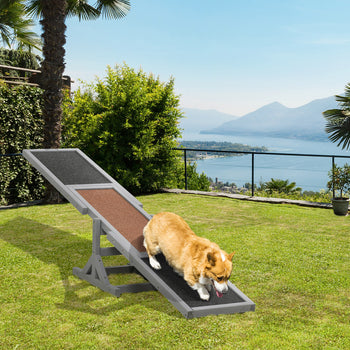 Wooden Dog Agility Seesaw for Training and Exercise, Gray