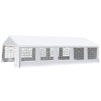 Heavy Duty Wedding Canopy 20x32 Outdoor Shelter for Weddings, Parties, BBQ White