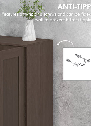 Storage Cabinet w/ Adjustable Shelves, Pantry, Coffee