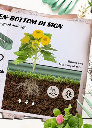 7.9' x 2' x 1.4' Galvanized Raised Garden Bed Kit, Metal Planter Box with Safety Edging, Green