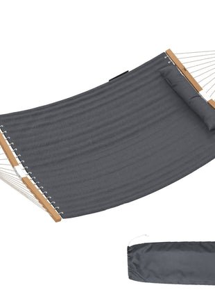Outdoor Hammock 2-Person, with Pillow & Pad, 440 lbs Capacity, Gray