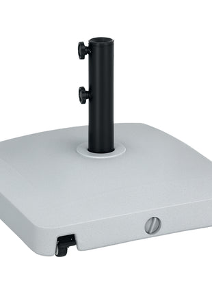 Patio Umbrella Base with Wheels, 53lbs Water or 66lbs Sand Filled, Heavy Duty Outdoor Umbrella Stand Holder, Gray