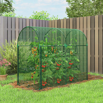 Crop Cage, 6' x 3' x 5' Large Plant Protection Tent with Zippered Door, Outdoor Garden Cage, Green