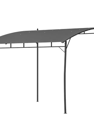 10' x 10' Outdoor Pergola Gazebo, Garden Sun Shade Shelter with Metal Frame for Porch, Patio, Deck, Backyard, Gray