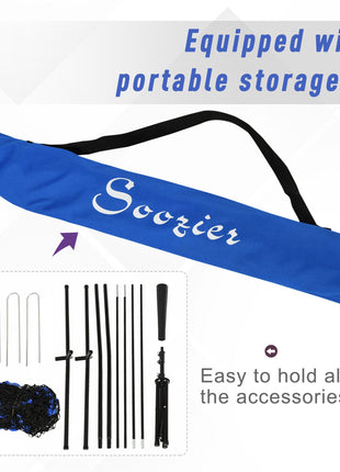 Baseball Net Set with 7.5x7ft Catcher Net, Ball Caddy, Portable Pitching Net for Hitting, Pitching, Batting, Blue