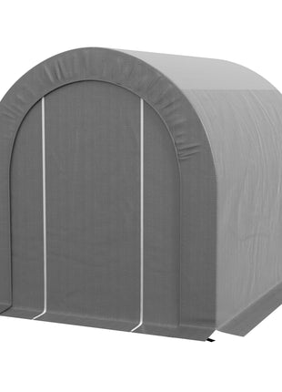 Galvanized Metal 6' x 8' Outdoor Storage Tent, Heavy Duty and Waterproof Portable Shed, for Bike, Motorcycle, Tools