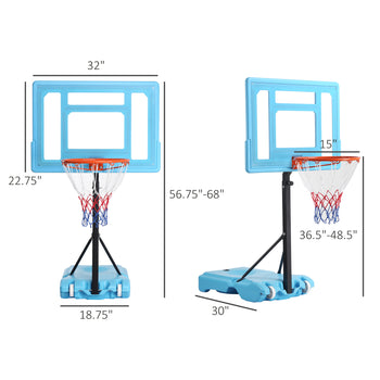 Poolside Basketball Hoop Stand, Red