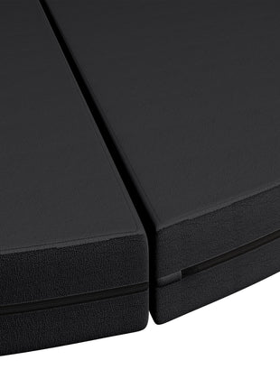 Foldable Crash Mat, Pole Padding with Carrying Handles and EPE Foam for Dance Training and Exercise, Black
