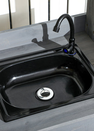 Potting Bench Table, Outdoor Garden Table Wooden Work Station with Removable Sink, Faucet, Drawer, Shelves, Hooks, Gray